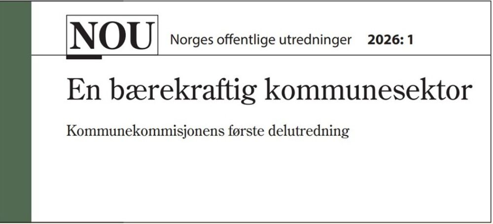 Utsnitt av forsiden på NOU 2026: 1